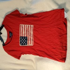 POLO RALPH LAUREN t-shirt size 12 girls 100% cotton red color